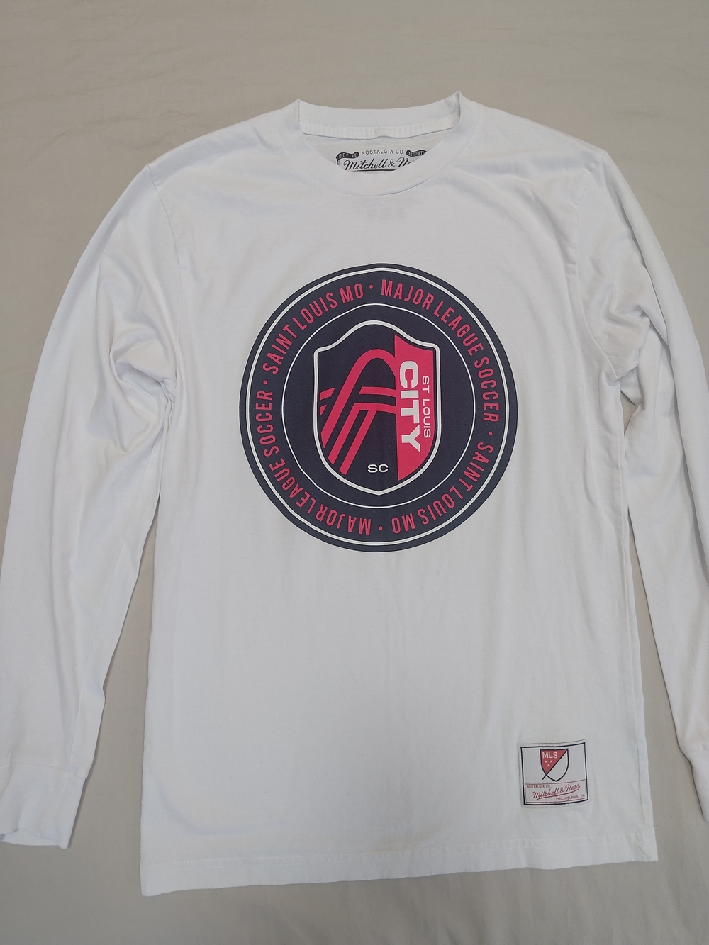Mitchell & Ness St. Louis CITY SC White Long-Sleeve Tee